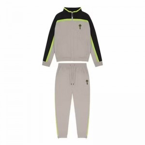 Beige Men's Trapstar Irongate T Shell Tracksuits, Trapstar London | 3792MXKGV