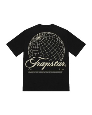 Black Men's Trapstar Global T-shirts, Trapstar London | 2397JLNVR