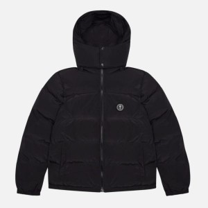 Black Men's Trapstar Irongate Detachable Hooded Puffer Jackets, Trapstar London | 8063LMPUI