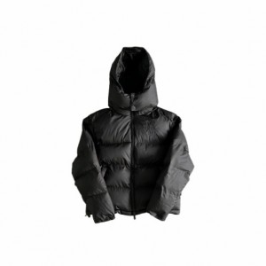Black Men's Trapstar Shooters Detachable Hooded Puffer Jackets, Trapstar London | 0956UHAOJ