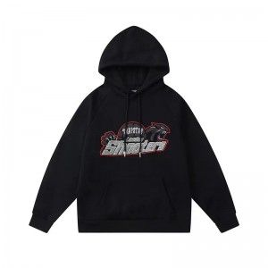 Black Men's Trapstar Shooters Gray Logo Hoodies, Trapstar London | 8237PHLER