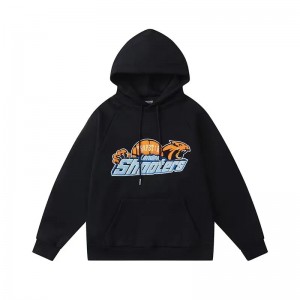 Black Men's Trapstar Shooters Orange Logo Hoodies, Trapstar London | 1503RHLVQ