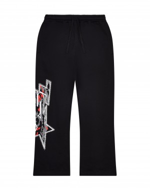 Black Men's Trapstar TS Star Camo Sweatpants, Trapstar London | 6741BDEVT