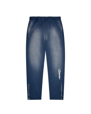 Denim Wash Men's Trapstar Hyperdrive Spray Sweatpants, Trapstar London | 5316DQTRX