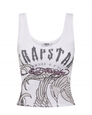 White Women's Trapstar x Ed Hardy Vests, Trapstar London | 4825SGQBM