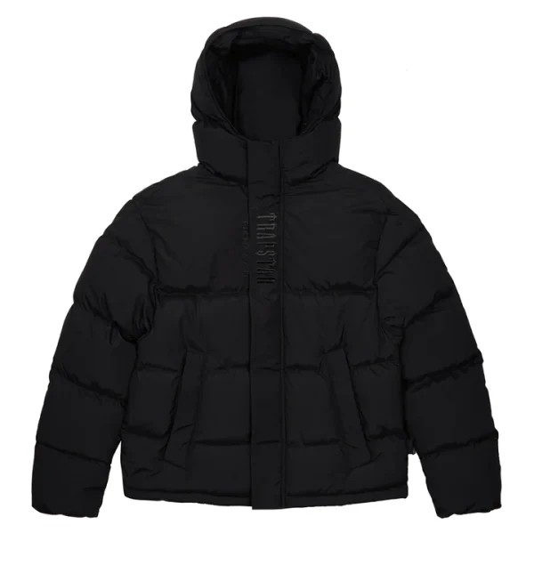 Black Men\'s Trapstar Decoded 2.0 Hooded Blackout Edition Puffer Jackets, Trapstar London | 8103GNYMA
