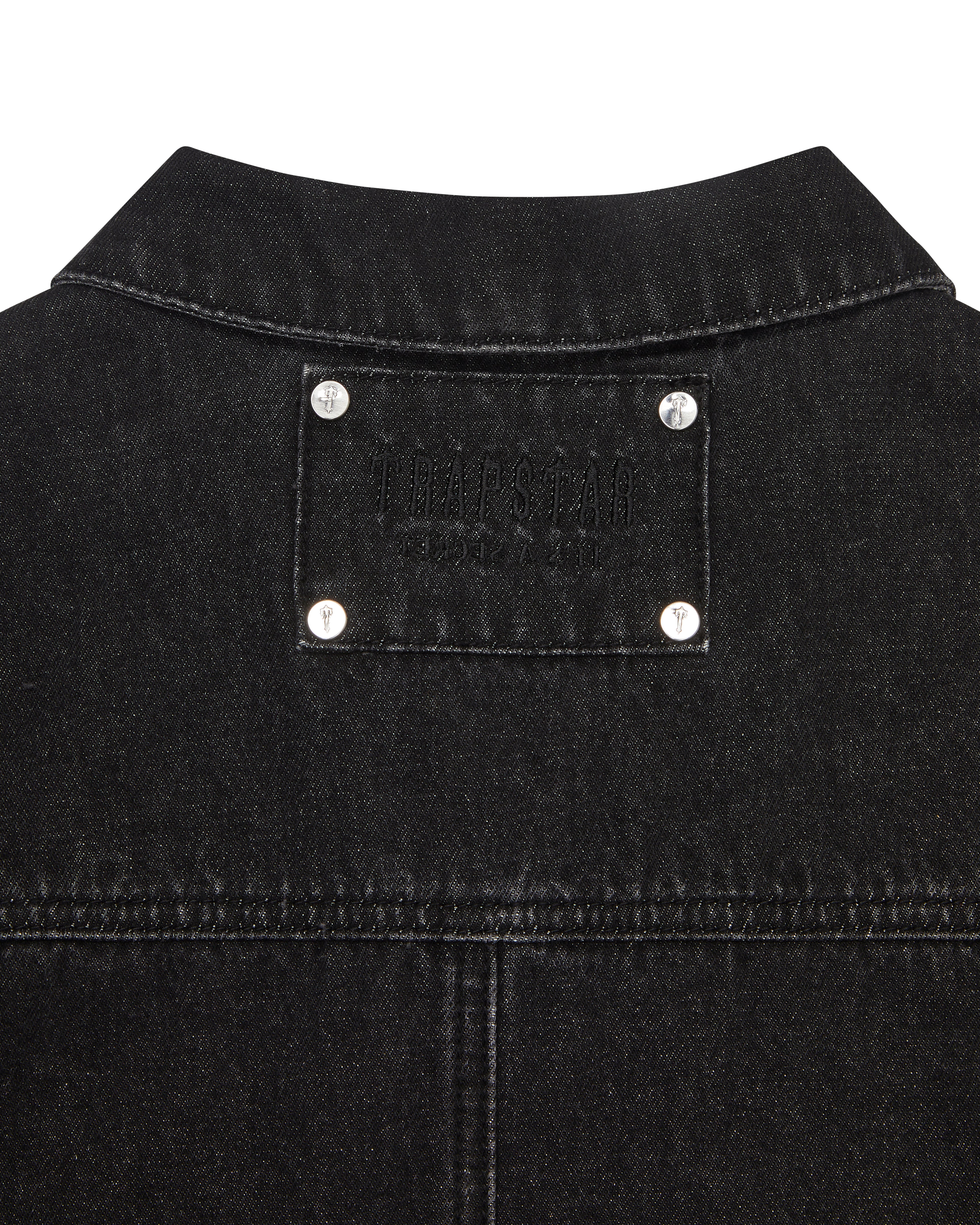 Black Men's Trapstar Deconstruct Rivet Shirts, Trapstar London | 9670BAZMU