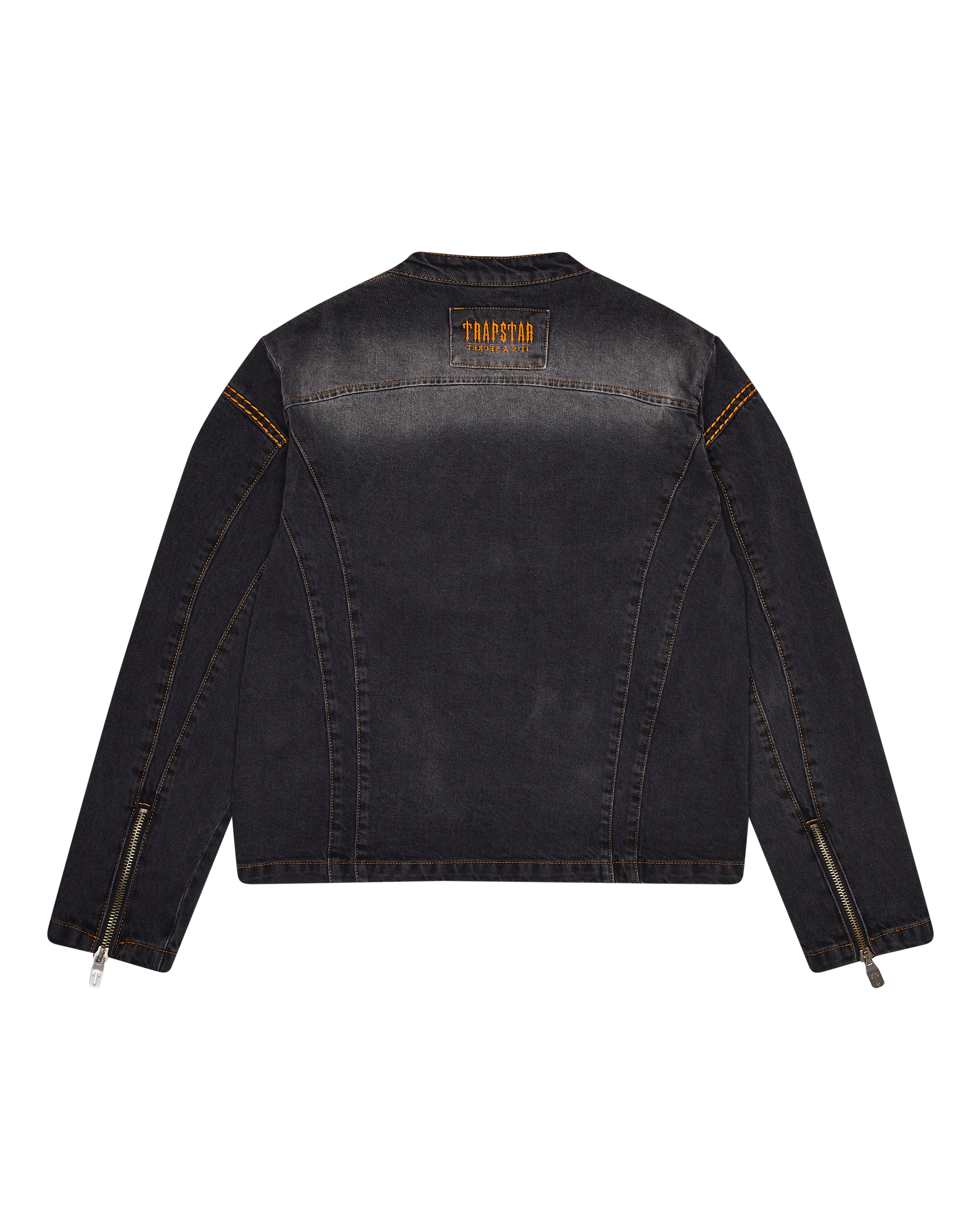 Black Men's Trapstar Irongate T Panel Denim Jackets, Trapstar London | 6283EQDKV
