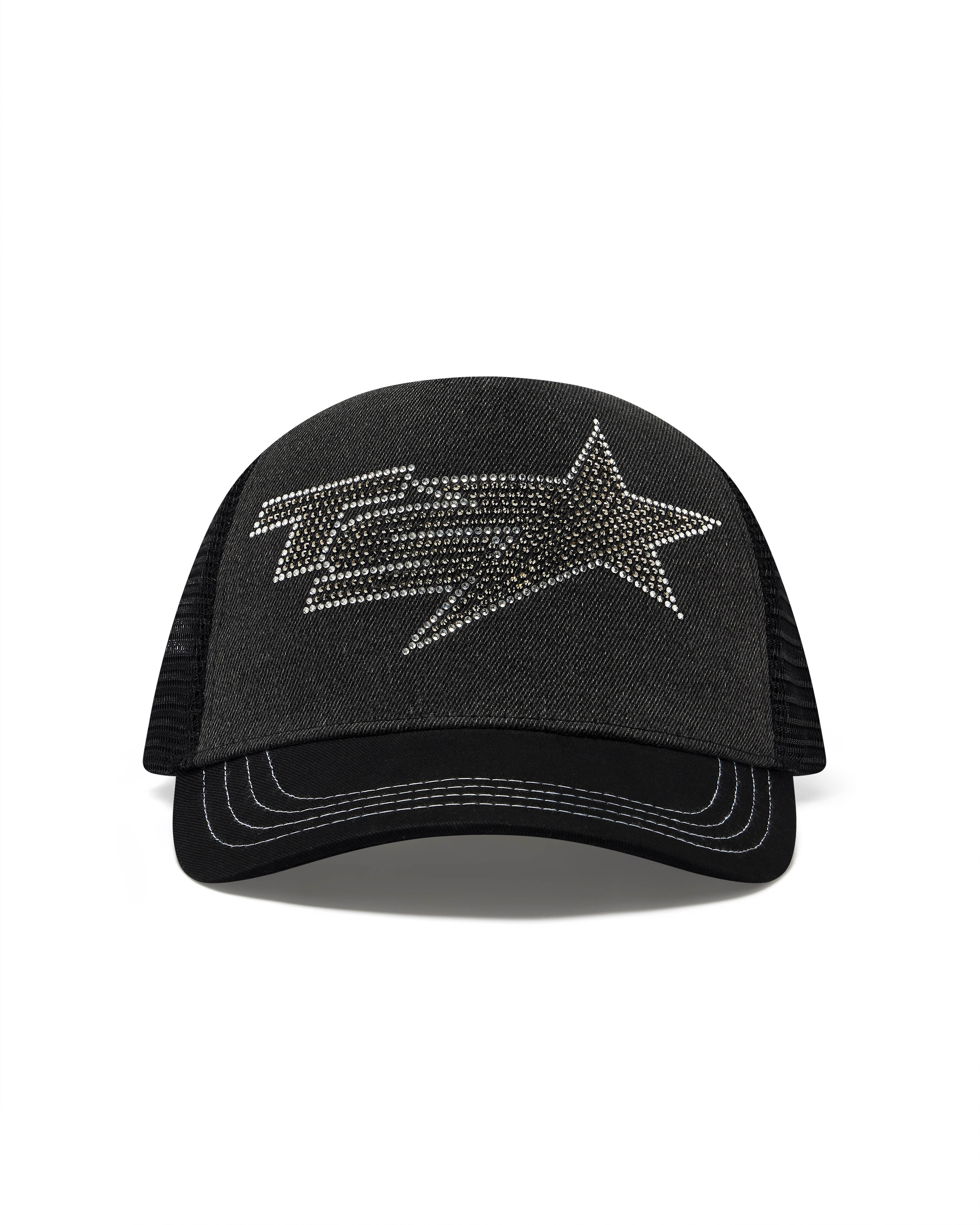 Black Women\'s Trapstar TS Star Diamante Trucker Caps, Trapstar London | 8316HAZUL