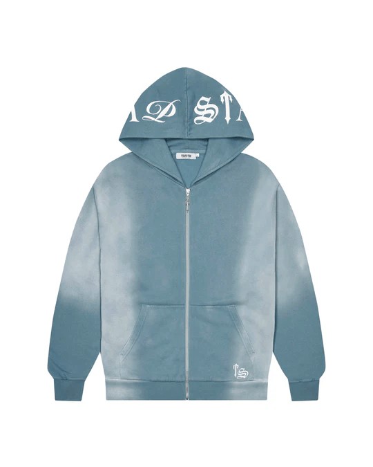Blue Men\'s Trapstar Script Hoodies, Trapstar London | 4028QJCFH