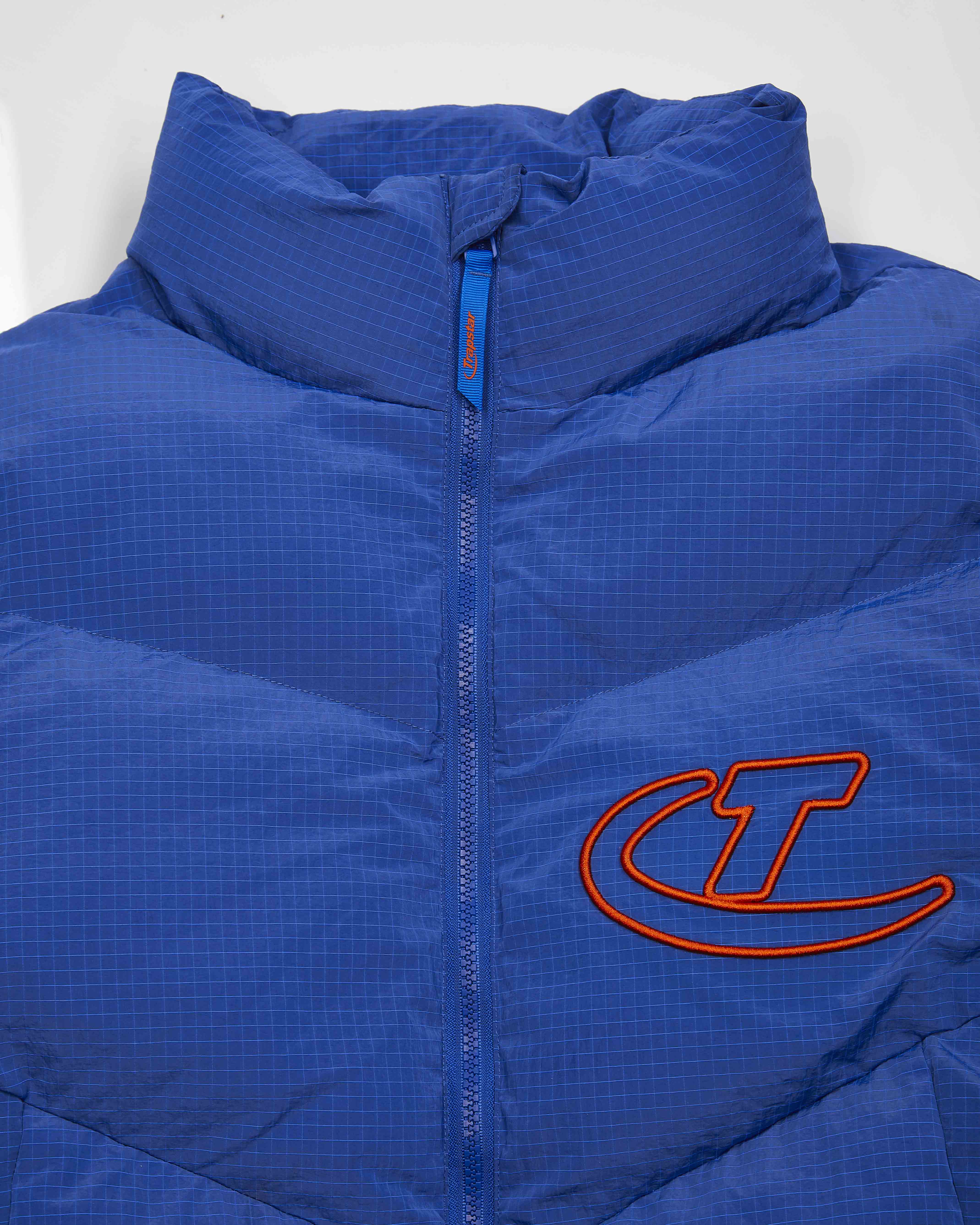 Blue / Orange Men's Trapstar Hyperdrive Ripstop Puffer Jackets, Trapstar London | 7150VBQWZ