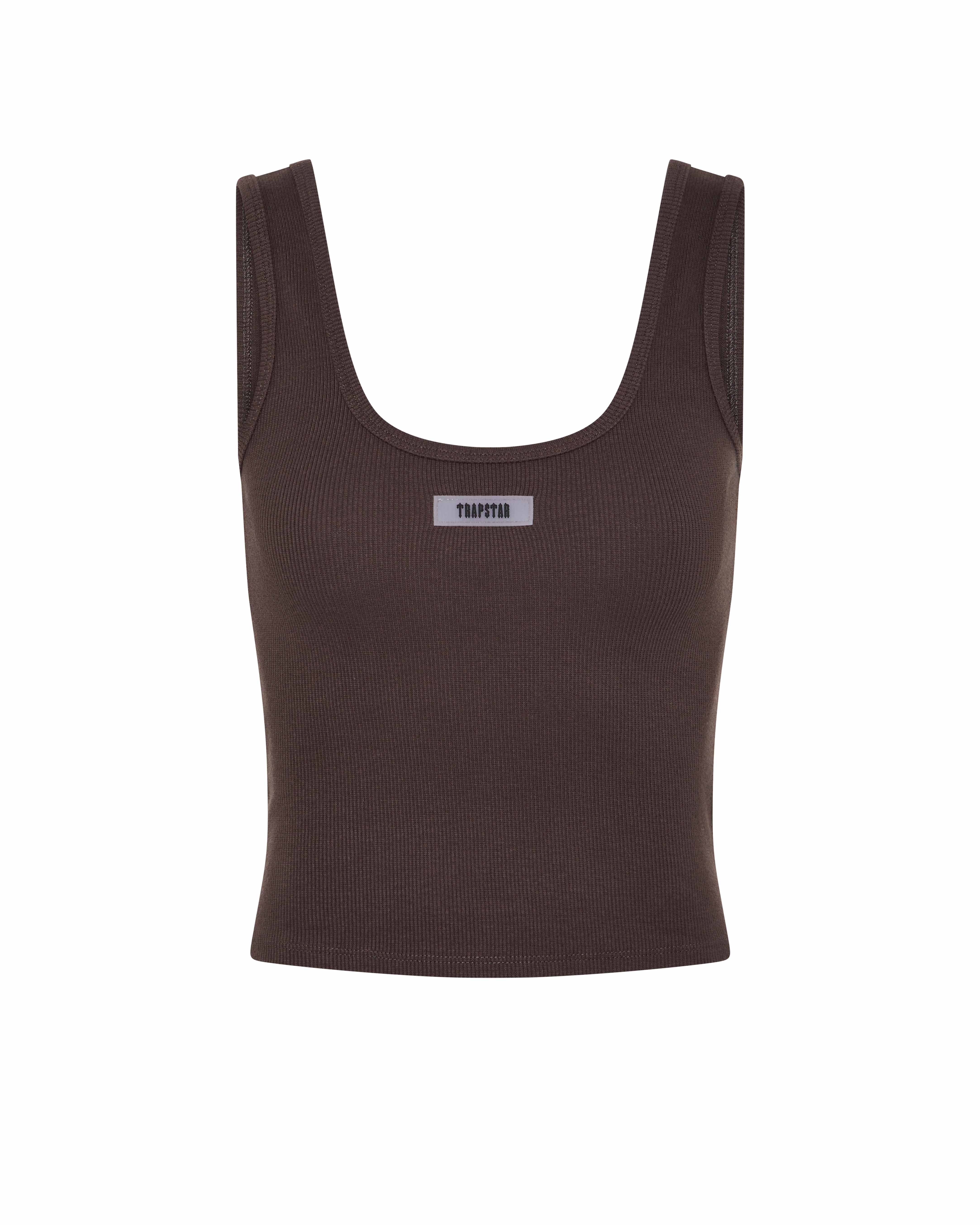 Brown Women\'s Trapstar Irongate Silicone Badge Rib Vests, Trapstar London | 5730SHYXQ