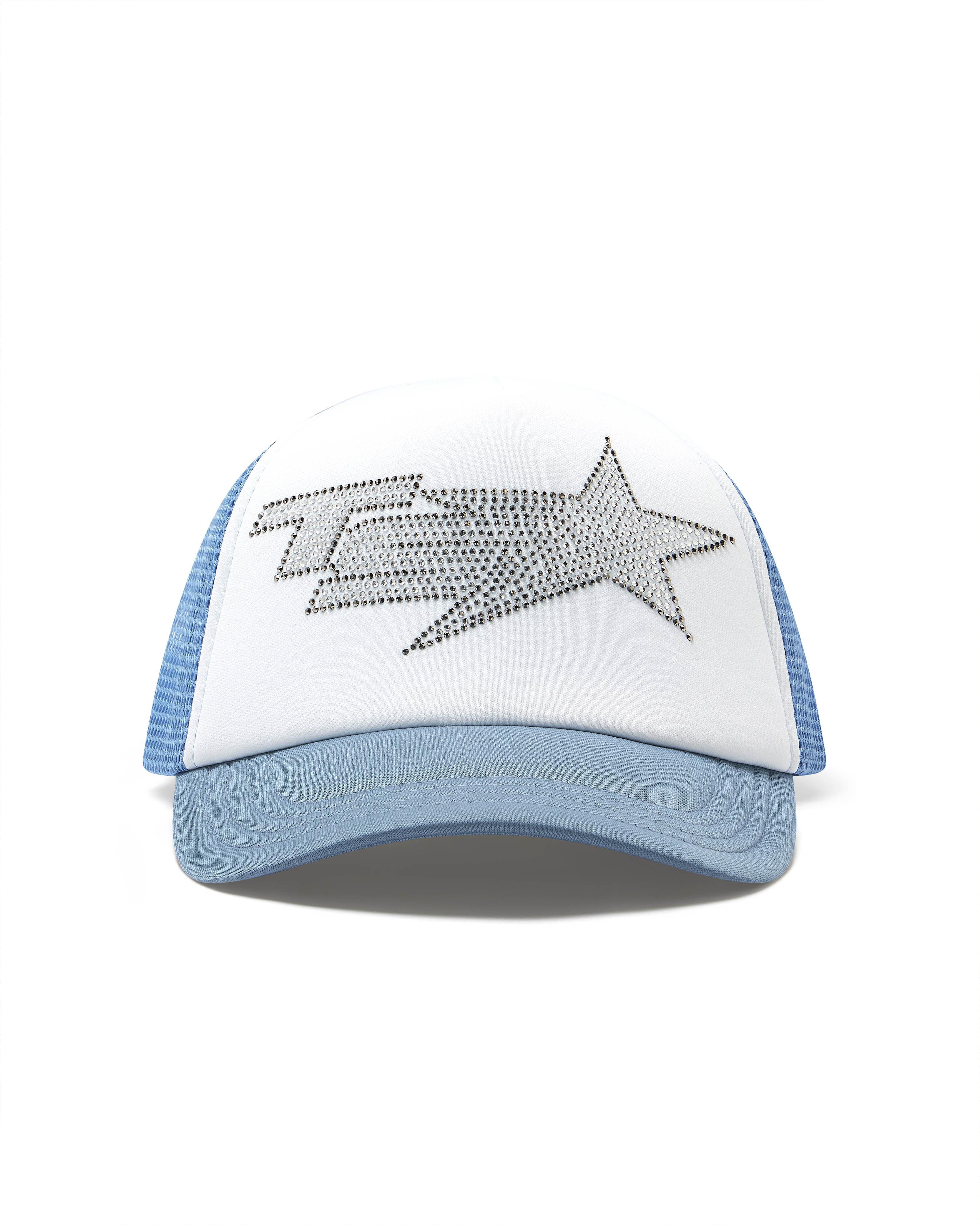 Denim Blue Women\'s Trapstar Denim Diamante TS Star Trucker Caps, Trapstar London | 1405WUHZB