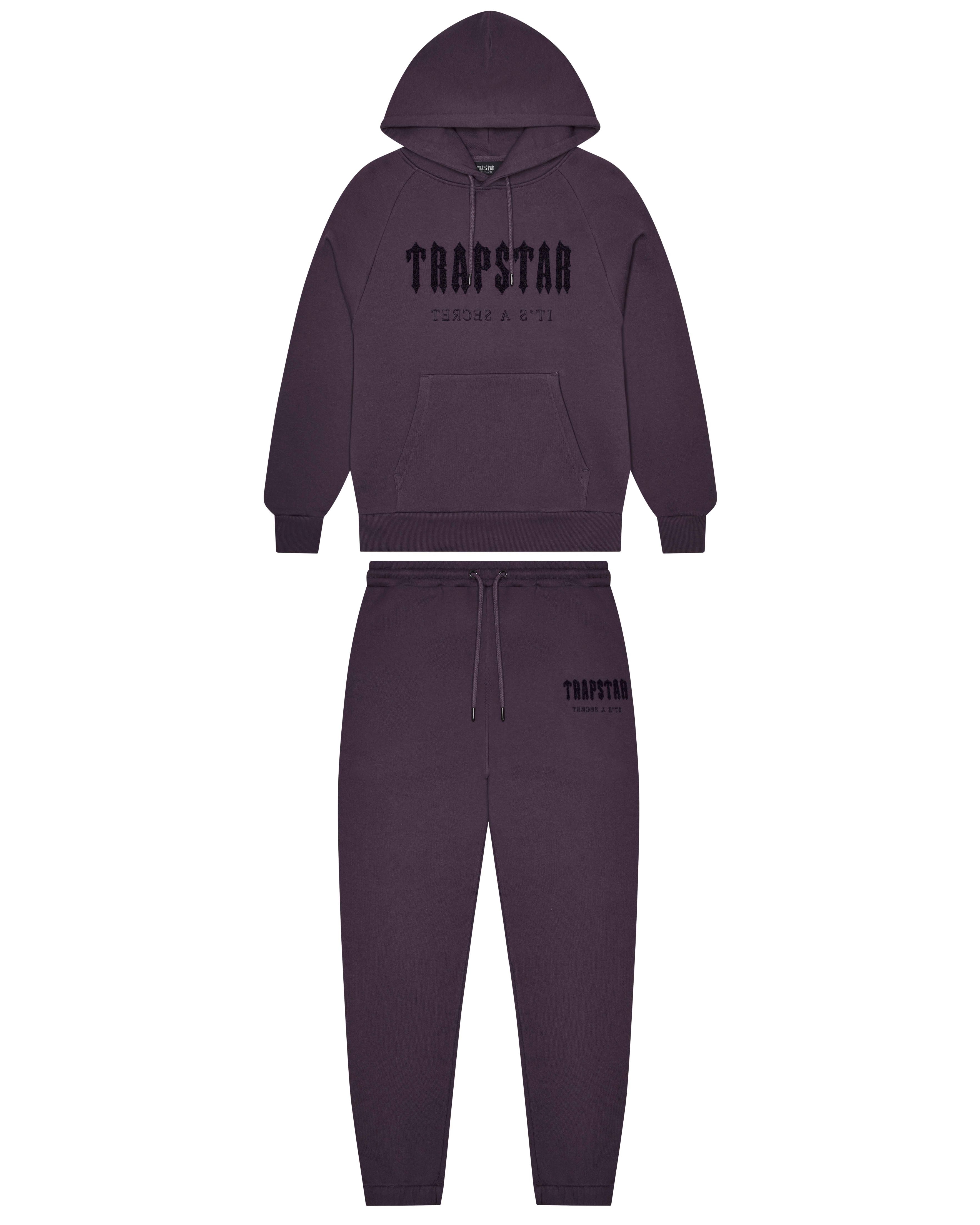 Obsidian Men's Trapstar Chenille Decoded Hoodies, Trapstar London | 2083GQCZJ