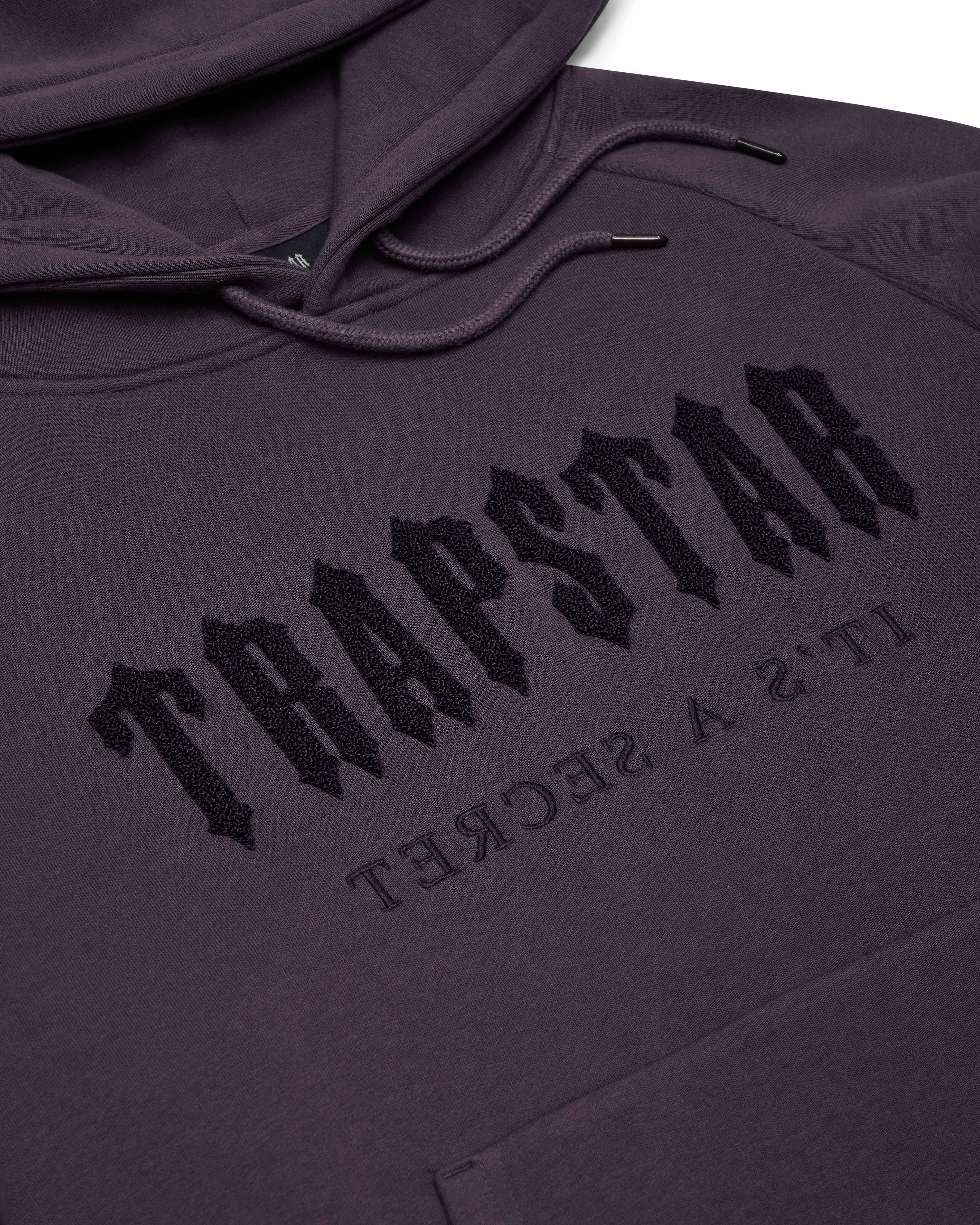 Obsidian Men's Trapstar Chenille Decoded Hoodies, Trapstar London | 2083GQCZJ