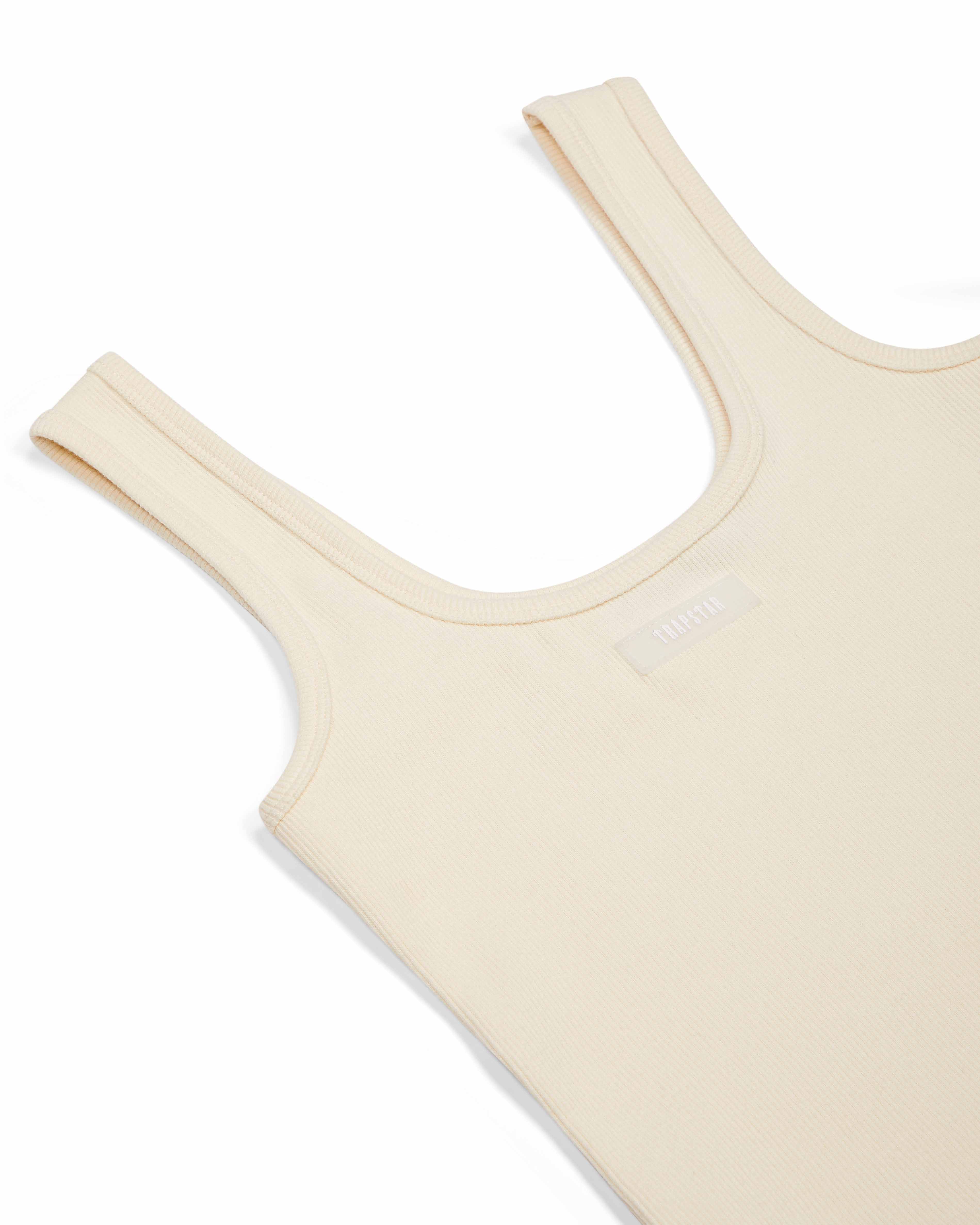 White Women's Trapstar Irongate Silicone Badge Rib Vests, Trapstar London | 6901DJKRB